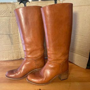 A.P.C. Iris Knee-high Leather Boots In Tan (Size 40)